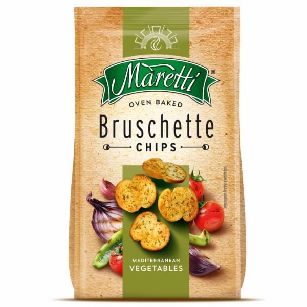 Maretti Bruschette Brotchips Mediterranean Vegetables in der 150g Verpackung