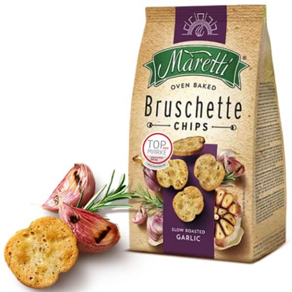 Maretti Bruschette Brotchips Slow Roasted Garlic - 150g
