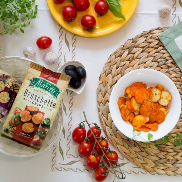 Maretti Bruschette Brotchips Tomato, Olives & Oregano - 150g
