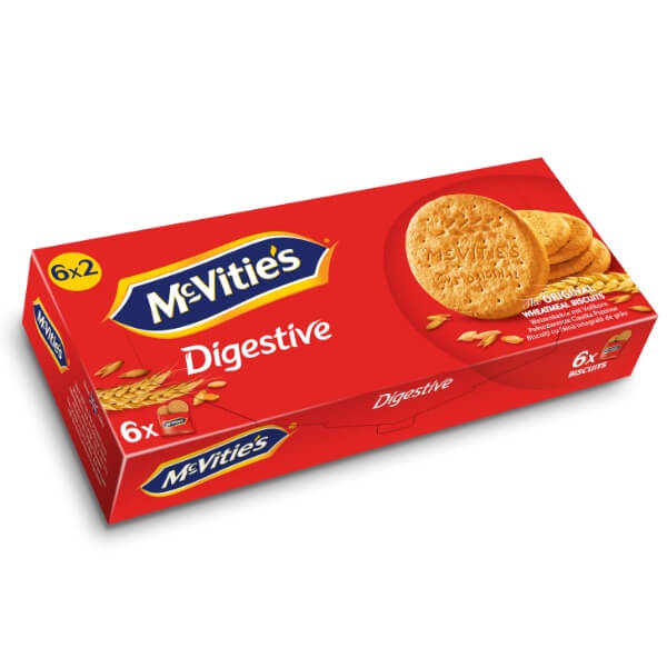McVitie's Digestive Original ToGo Vollkornkekse 6x2er Kekspackungen in der 176,4g Verpackung