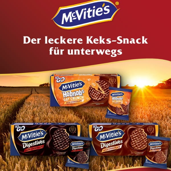 McVitie's Digestive Kekse mit dunkler Schokolade 6x2er - 199,8g
