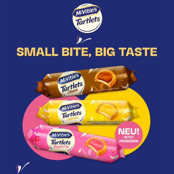 McVitie's Tartlets Kekse mit Himbeercremefüllung - 100g