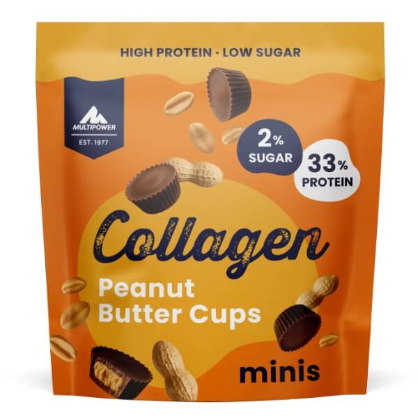 Multipower Collagen Butter Cups Erdnussbutter Protein Snack in der 70g Verpackung