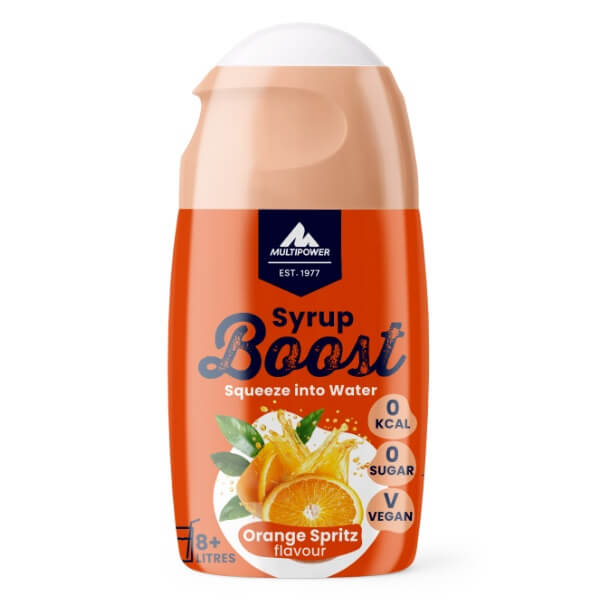 Multipower Getränke Sirup Boost Orange Spritz ohne Zucker in der 65ml Verpackung