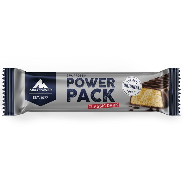 Multipower Power Pack Classic Dark Bananenaroma Proteinriegel in der 35g Verpackung