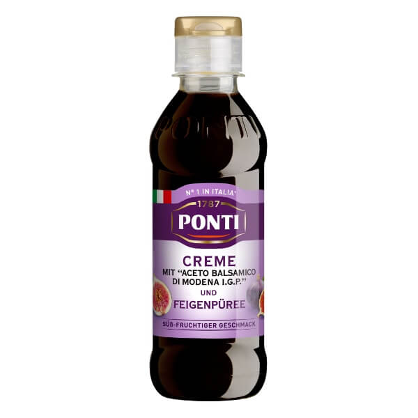 Ponti Essig Creme Aceto Balsamico di Modena mit Feigenpüree in der 240g Flasche