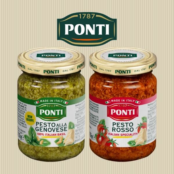 Ponti Pesto alla Genovese aus 100% italienischem Basilikum - 135g
