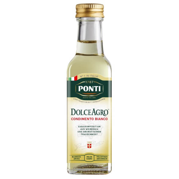 Ponti Weinessig DolceAgro Condimento Bianco in der 100ml Probiergröße