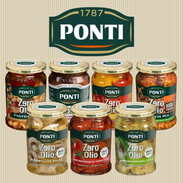Ponti Zero Olio Eingelegtes Gemüse Gegrillte Paprika - 290g