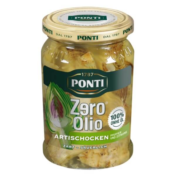 Ponti Zero Olio Eingelegtes Gemüse Artischocken im 300g Glas