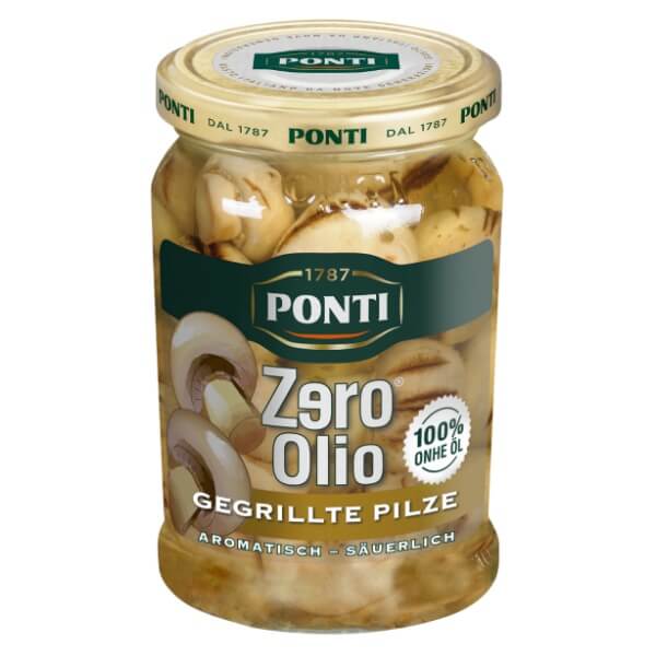 Ponti Zero Olio Eingelegtes Gemüse Gegrillte Pilze - 300g