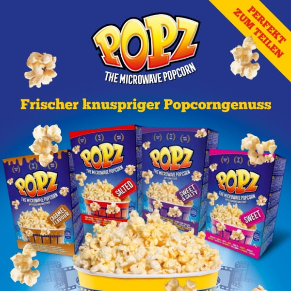 POPZ Mikrowellen Popcorn Salzig - 270g