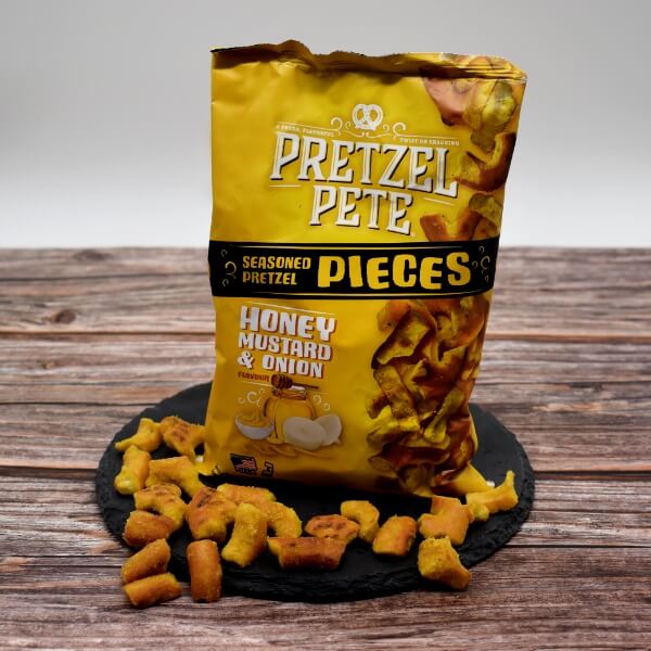 Pretzel Pete Pieces Honey Mustard & Onion Brezelgebäck - 8x160g