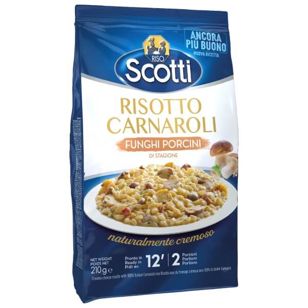 Riso Scotti Fertiggericht Risotto Reis Carnaroli Steinpilze - 210g