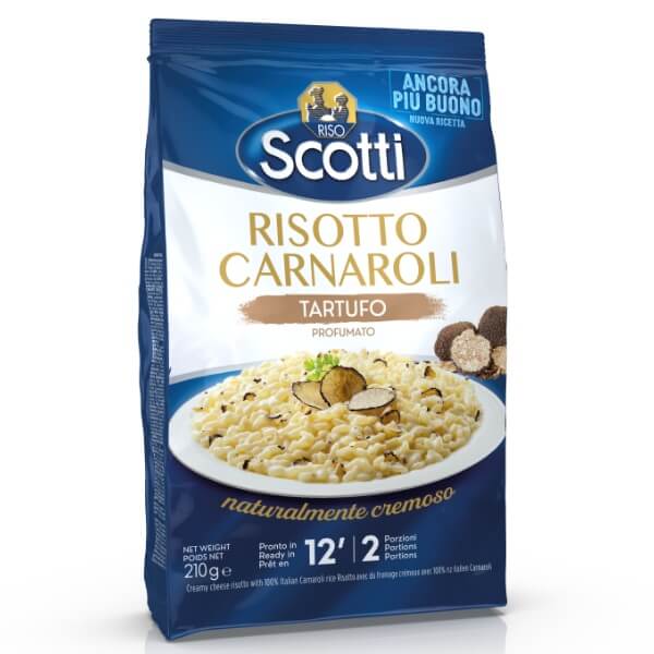 Riso Scotti Fertiggericht Risotto Reis Carnaroli Trüffel 2 Portionen in der 210g Verpackung