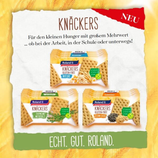 Roland Knäckers Mini-Knäckebrot in verschiedenen Sorten