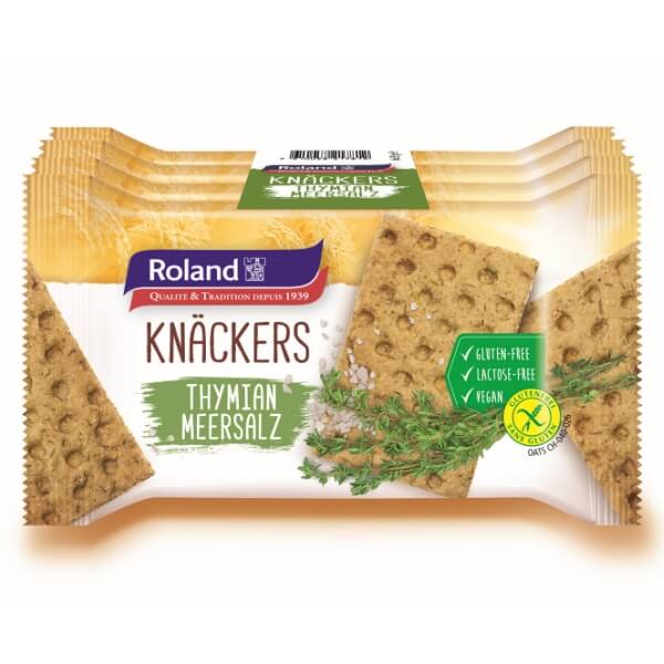 Roland Knäckers Mini Knäckebrot Glutenfrei Thymian Meersalz - 140g ...