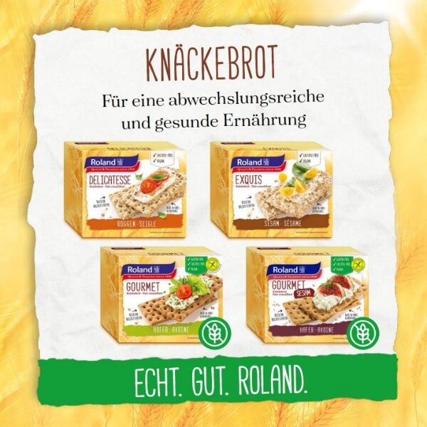 Roland Knäckebrot Hafer Sesam Glutenfrei - 230g