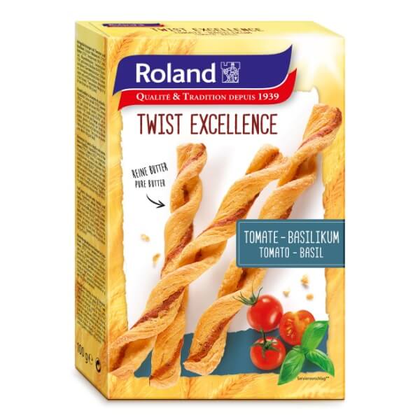Roland Twist Excellence Tomate Basilikum Blätterteigstangen - 100g