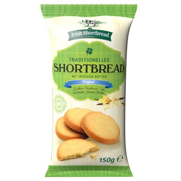 Shortbread Original Butterkeks von The Irish Shortbread Company in der 150g Verpackung