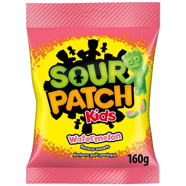 Sour Patch Kids Saure Frucht Gummibonbons Wassermelone im 160g Beutel