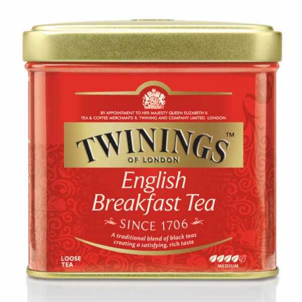 Twinings of London Schwarztee English Breakfast Tea in der 100g Dose