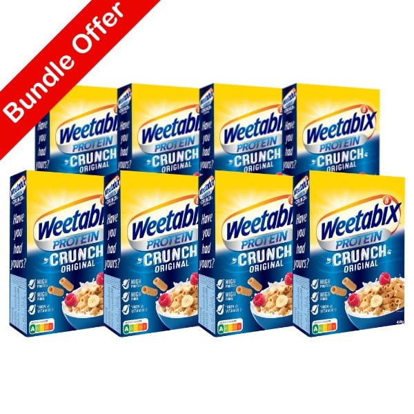 Weetabix Müsli Protein Crunch Original Vorteilspack mit 8 Packungen je 450g