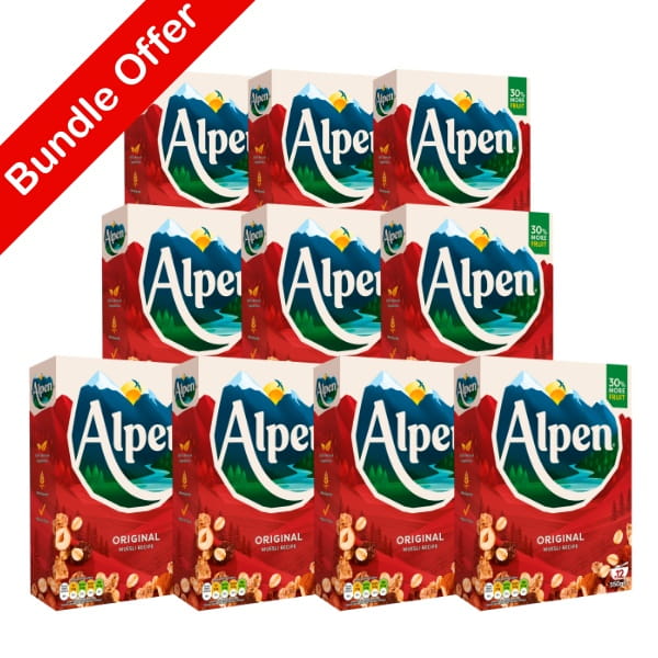 Weetabix Schweizer Alpen Müsli Original Vorteilspack mit 10 Packungen je 550g