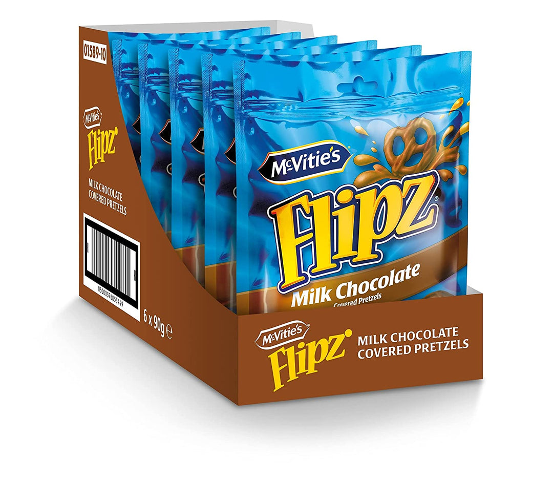 6 x 90g McVities Flipz Milchschokolade
