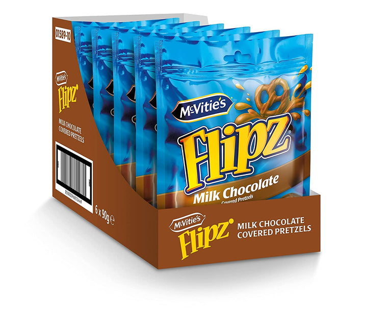 6 x 90g McVities Flipz Milchschokolade
