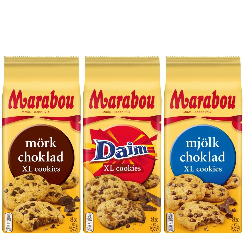 Marabou XL Cookies in drei Geschmacksrichtungen 184g