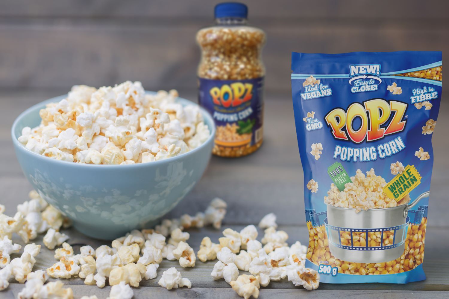 POPZ Popcorn Mais im 500g-Beutel oder der 700g-Flasche